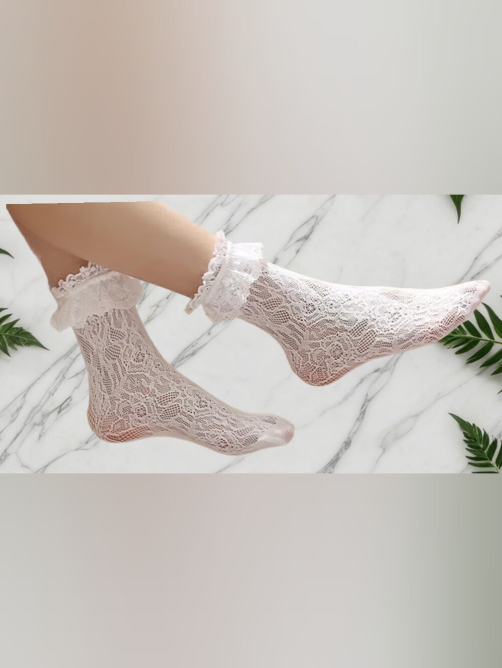 Dainty White Ruffle Lace Ankle Socks Lolita Style